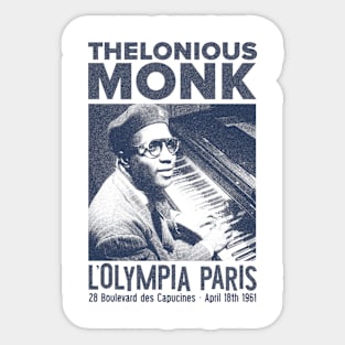 thelonious monk 1961 Sticker